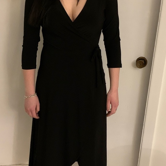 Rachel Zoe sexy and elegant faux wrap black dress NWOT size XS - Picture 10 of 14